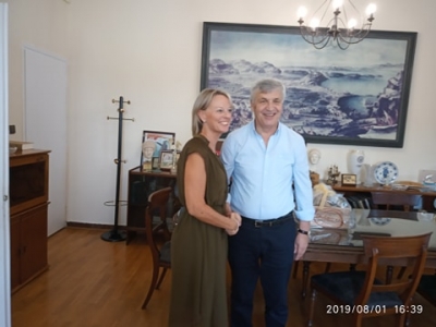 Η Πρέσβειρα της Σουηδίας στην  Ελλάδα επισκέφτηκε το Δήμαρχο Πρέβεζας