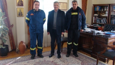 Με το νέο διοικητή της Πυροσβεστικής Υπηρεσίας Πρέβεζας συναντήθηκε ο Δήμαρχος Πρέβεζας