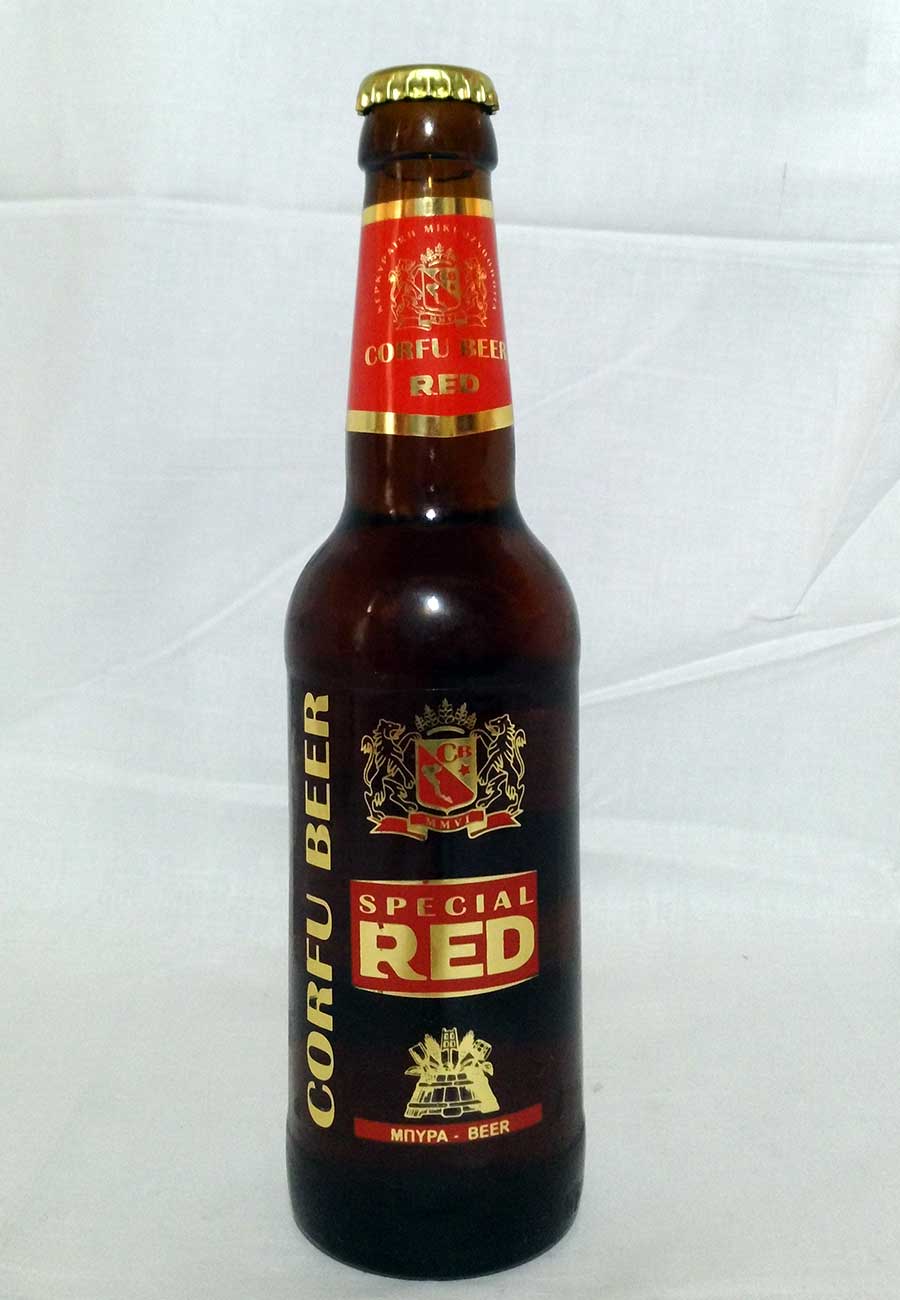 Corfu beer red winepoems gr
