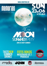 Big Moon Summer Party την Κυριακή στο Memories!