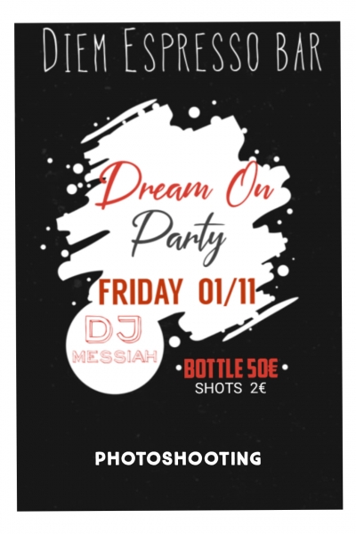Dream on party την Παρασκευή στο Diem Espresso Bar