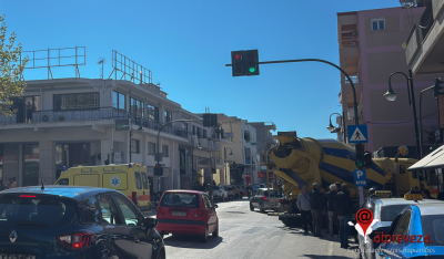 Τροχαίο ατύχημα στη Λ. Ειρήνης με τραυματισμό ποδηλάτισσας