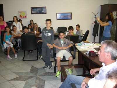 Επίσκεψη μαθητών του 5ου Δημοτικού Σχολείου Πρέβεζας στον Αντιπεριφερειάρχη