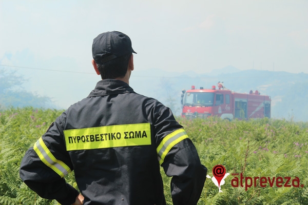 Φωτιά στη Νέα Σαμψούντα Πρέβεζας-Έγκαιρη επέμβαση της Πυροσβεστικής