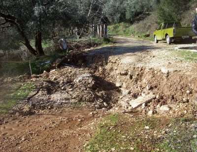 Δρόμος «εξαφανίστηκε» στις Εκκλησιές Πρέβεζας