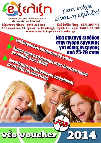 Κε.Δι.Βι.Μ.2 ΕΞΕΛΙΞΗ-Ανακοίνωση αποτελεσμάτων voucher 25 - 29 ετών και 18 - 24 ετών