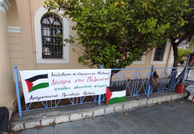 Παρέμβαση στην παραλία της Πρέβεζας ενάντια στην κατάληψη του ιστιοφόρου «Madleen» από τον ισραηλινό στρατό