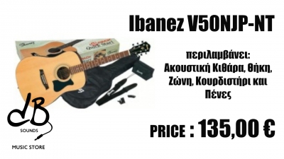 Πακέτο Προσφοράς Ibanez V50NJP-NT σε μοναδική τιμή στο dB Music Store!